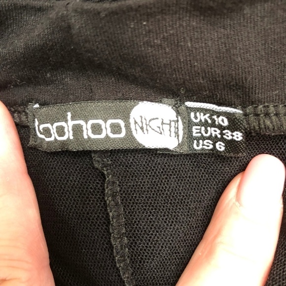 Boohoo Night Sheer Black Bodysuit size 6 - Picture 3 of 3